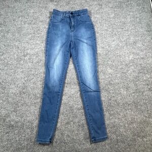 Fitjeans 360 Leggings Womens XS Sapphire Blue Cotton Stretch High Waisted Casual